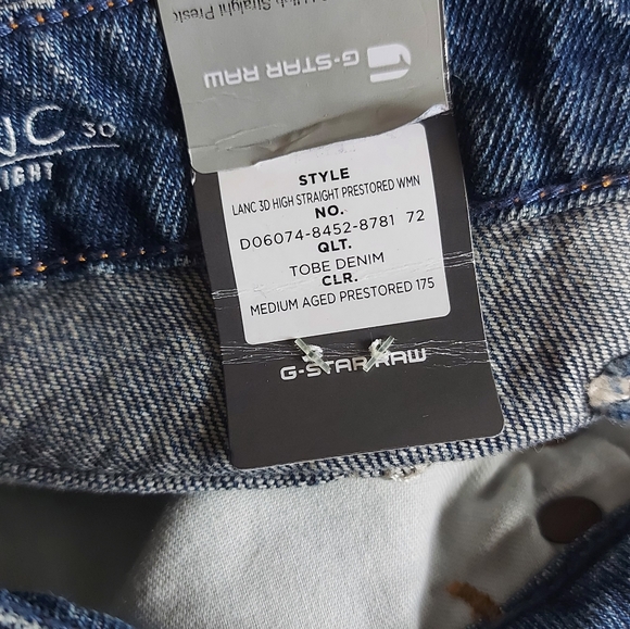 Nwt G-STAR RAW | lanc 3d high waist straight - Picture 8 of 12